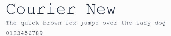 Courier New預覽圖