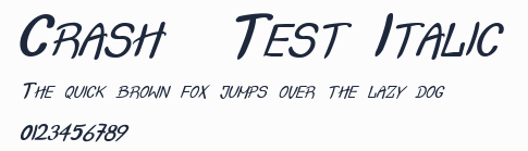 Crash  Test Italic預覽圖