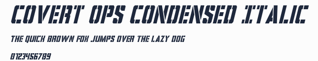 Covert Ops Condensed Italic預覽圖