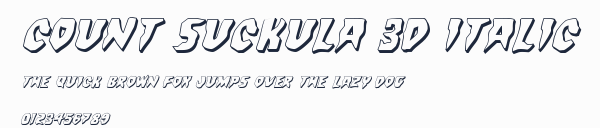 Count Suckula 3D Italic預覽圖