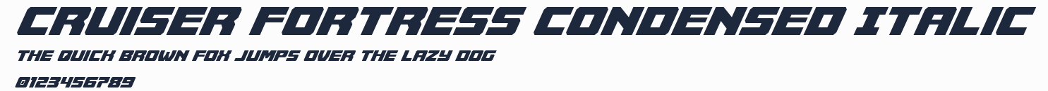 Cruiser Fortress Condensed Italic預覽圖