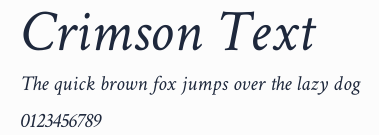 Crimson Text預覽圖