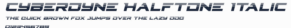 Cyberdyne Halftone Italic預覽圖