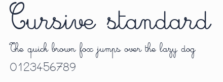 Cursive standard預覽圖