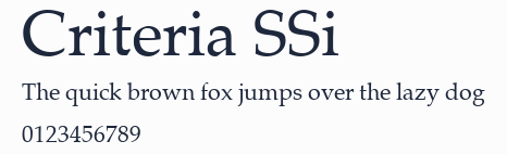 Criteria SSi預覽圖
