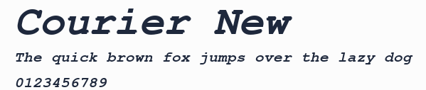 Courier New預覽圖