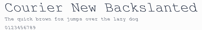 Courier New Backslanted預覽圖