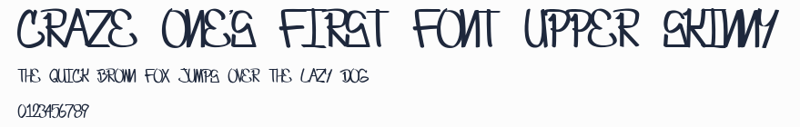 Craze One's first font UPPER SKINNY預覽圖