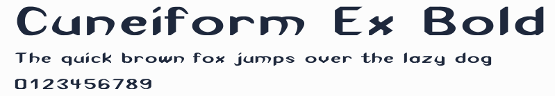 Cuneiform Ex Bold預覽圖