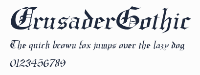 CrusaderGothic預覽圖