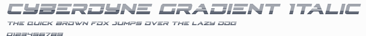 Cyberdyne Gradient Italic預覽圖