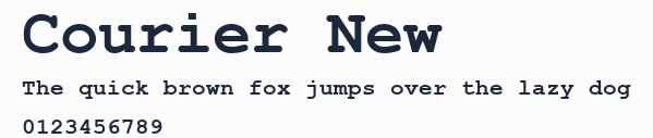 Courier New預覽圖