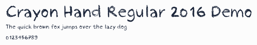 Crayon Hand Regular 2016 Demo預覽圖