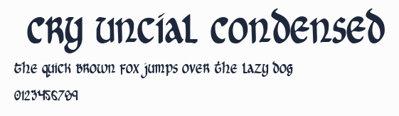  Cry Uncial Condensed預覽圖