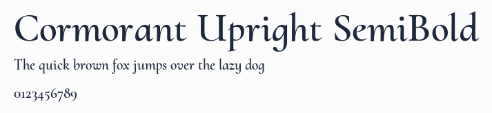 Cormorant Upright SemiBold預覽圖