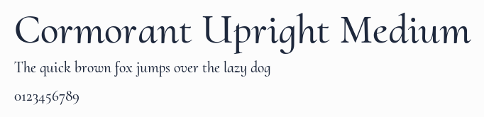 Cormorant Upright Medium預覽圖