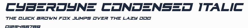 Cyberdyne Condensed Italic預覽圖