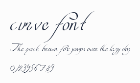curve font預覽圖