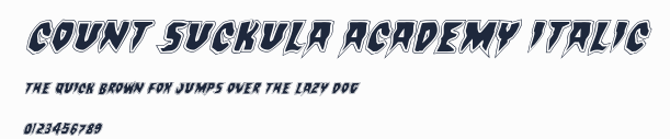Count Suckula Academy Italic預覽圖