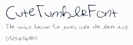CuteTumblrFont預覽圖