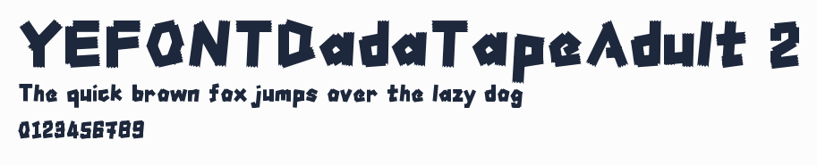 YEFONTDadaTapeAdult 2預覽圖