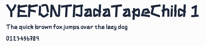 YEFONTDadaTapeChild 1預覽圖