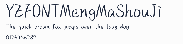 YEFONTMengMaShouJi 標準預覽圖