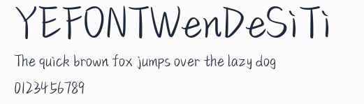 YEFONTWenDeSiTi 標準