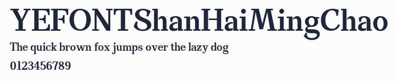YEFONTShanHaiMingChao