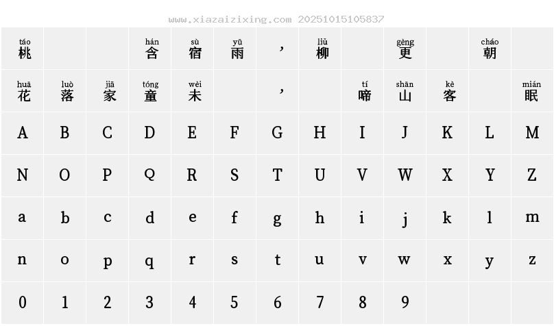 字符映射圖