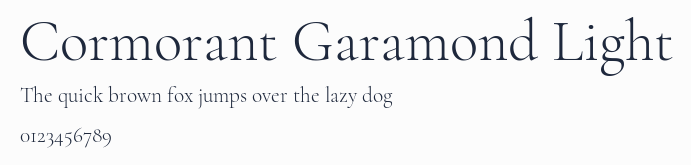 Cormorant Garamond Light預覽圖