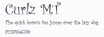 Curlz MT預覽圖