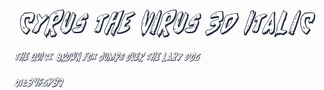 Cyrus the Virus 3D Italic預覽圖