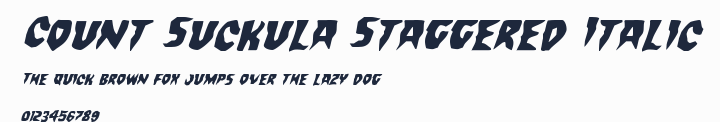 Count Suckula Staggered Italic預覽圖