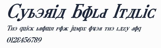 Cyberia Bold Italic預覽圖