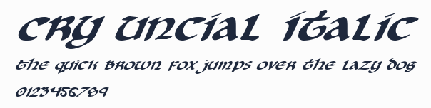 Cry Uncial Italic預覽圖