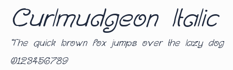 Curlmudgeon Italic預覽圖