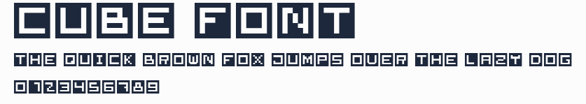 Cube Font 預覽圖
