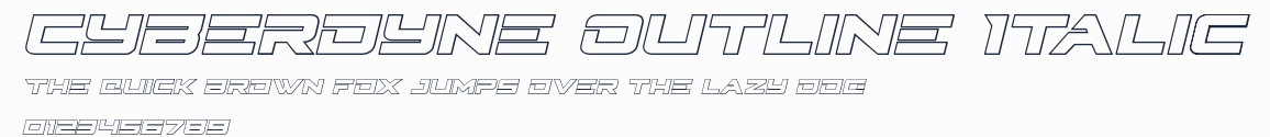 Cyberdyne Outline Italic預覽圖
