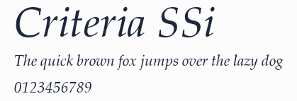 Criteria SSi預覽圖