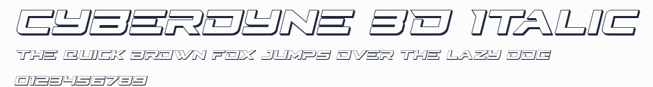 Cyberdyne 3D Italic預覽圖