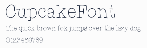 CupcakeFont預覽圖