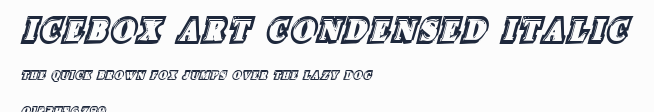 Icebox Art Condensed Italic預覽圖