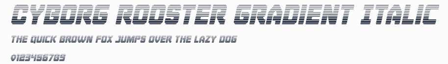 Cyborg Rooster Gradient Italic預覽圖