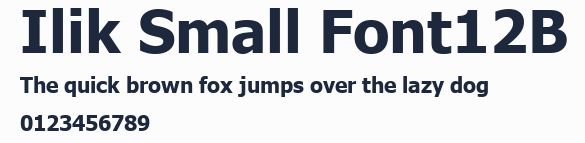 Ilik Small Font12B預覽圖