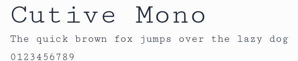 Cutive Mono預覽圖