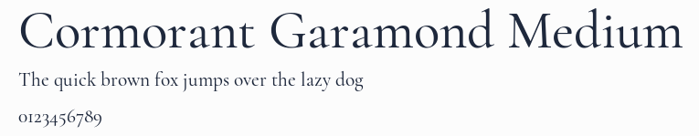 Cormorant Garamond Medium預覽圖