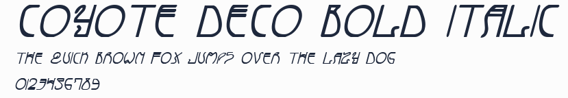 Coyote Deco Bold Italic預覽圖