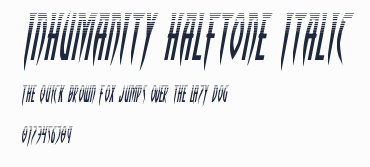 Inhumanity Halftone Italic預覽圖