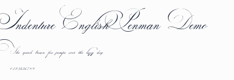 Indenture English Penman Demo預覽圖